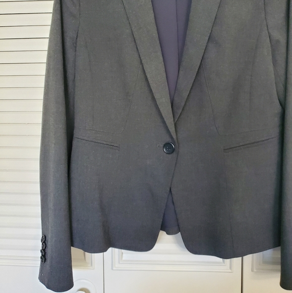 Dark Grey Ann Taylor Blazer - Picture 4 of 5